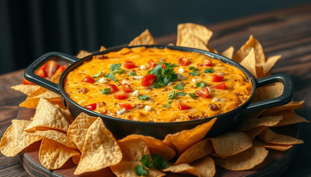 Cheesy Skillet Taco Dip