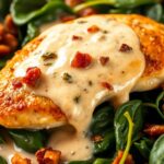 Smothered Chicken with Creamed Spinach